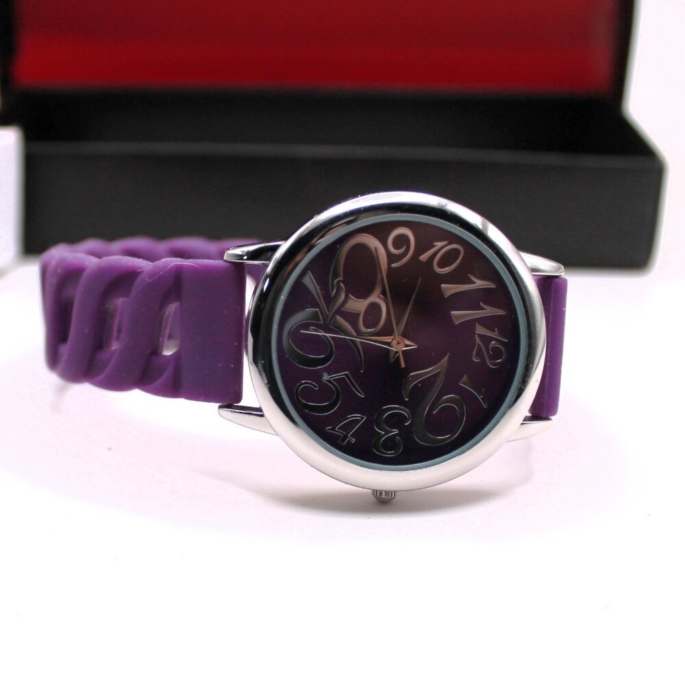 Avon Bright Pastel Linked Silicone Watch Purple - Picture 4 of 7